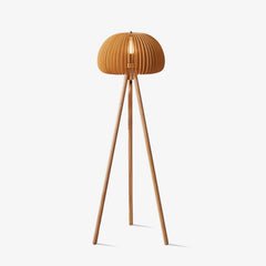 MINIHOUZZ Wooden Pumpkin Floor Lamp