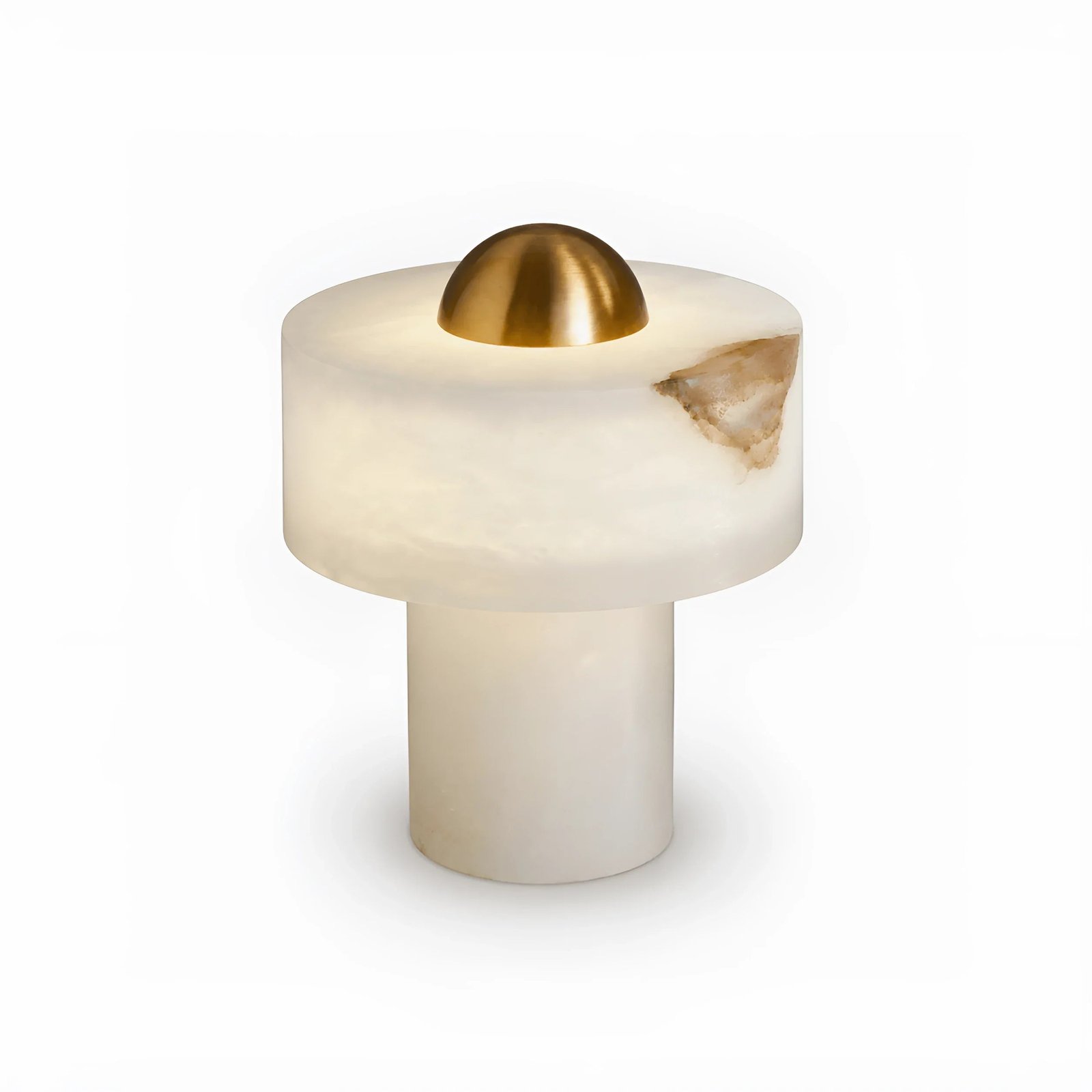 brass alabaster dome table lamp