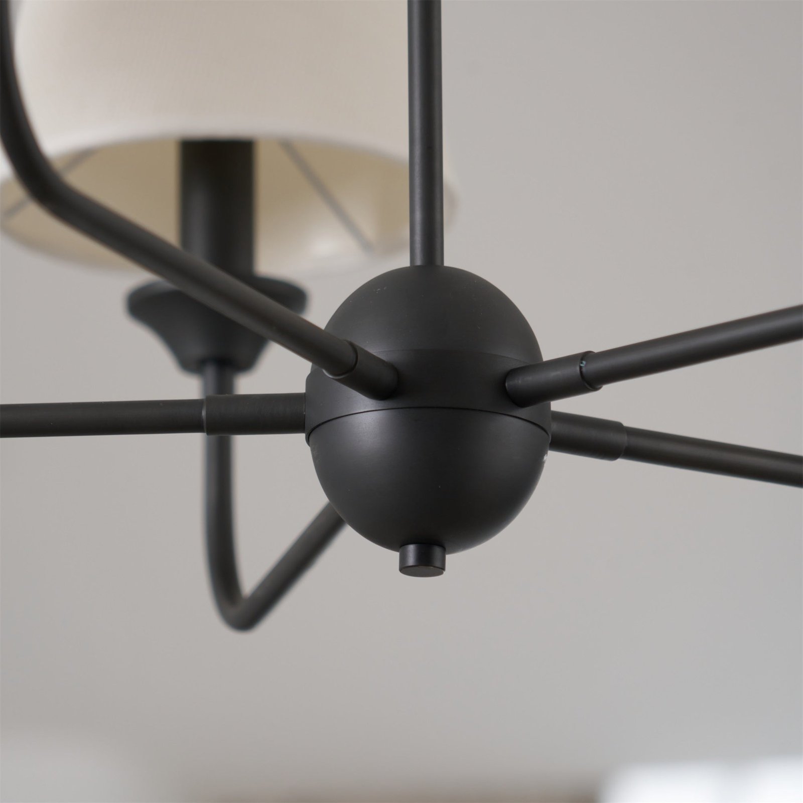 modern black brass fabric chandelier