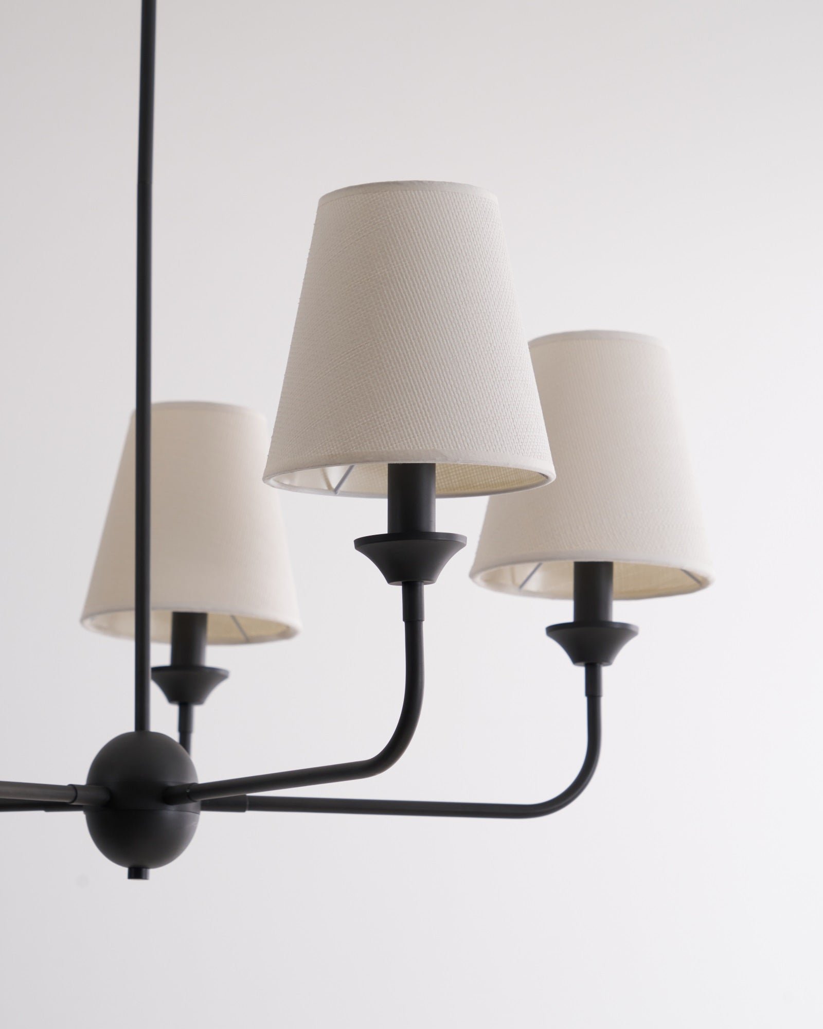 modern black brass fabric chandelier
