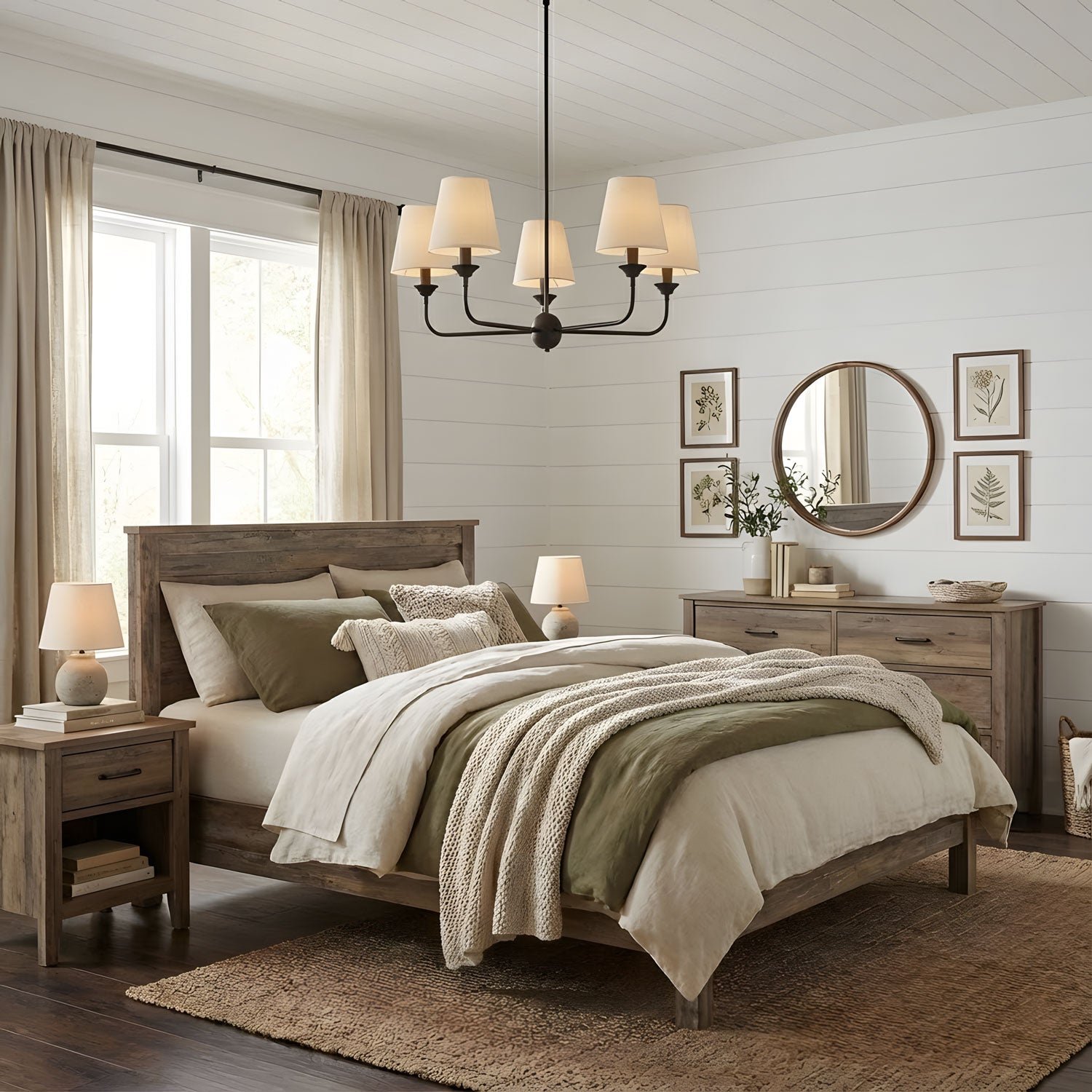 modern black brass fabric chandelier